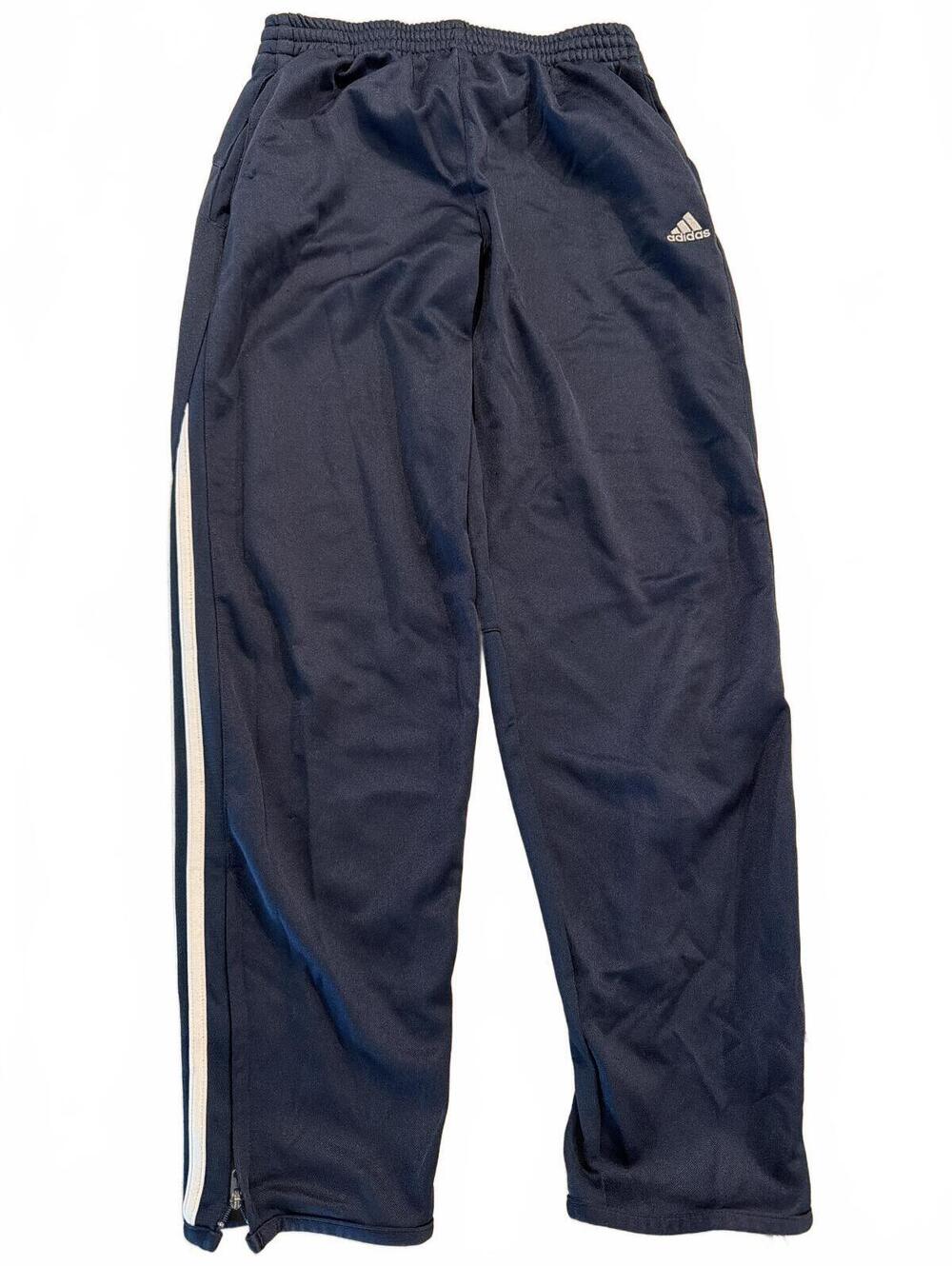Adidas Boys Large Track Pants Navy Blue